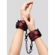 Заказать Красно-черные наручники Reversible Faux Leather Wrist Cuffs
