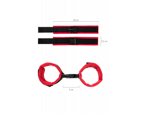 Красно-черные велюровые оковы Anonymo