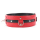 Заказать Черно-красный кожаный ошейник увеличенного размера