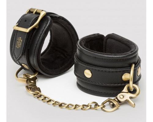 Заказать Черные наручники Bound to You Faux Leather Wrist Cuffs