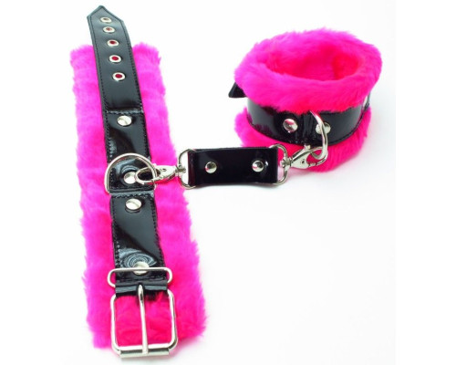 Заказать Розовые наручники с мехом BDSM Light