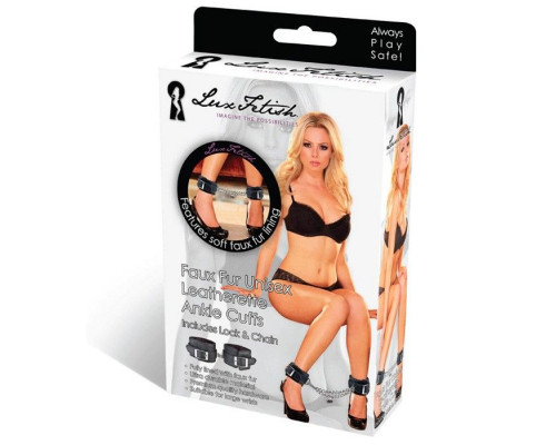 Черные фиксаторы для ног из искусственной кожи