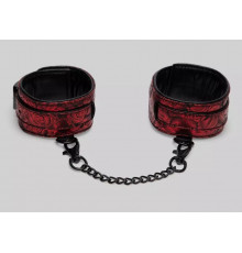 Красно-черные оковы Reversible Faux Leather Ankle Cuffs