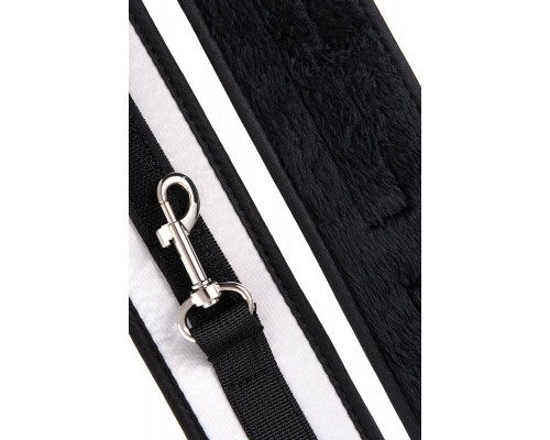 Серебристо-черные наручники Anonymo