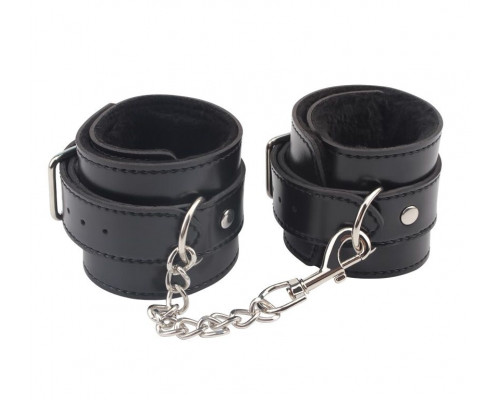 Заказать Черные оковы на ноги Obey Me Leather Ankle Cuffs