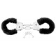 Заказать Меховые чёрные наручники Beginner s Furry Cuffs