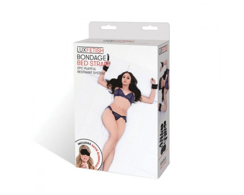 Заказать Чёрные манжеты для фиксации на кровати Bondage Bed Strap