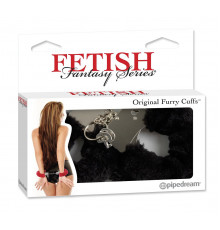 Металлические наручники Furry Love Cuffs с черным мехом