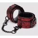 Заказать Красно-черные наручники Reversible Faux Leather Wrist Cuffs