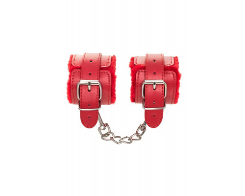Красные наручники Anonymo из искусственной кожи