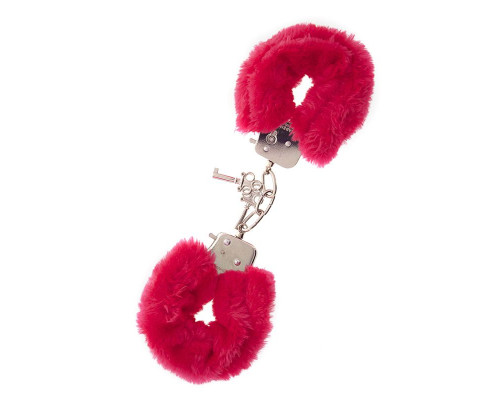 Заказать Металлические наручники с красной меховой опушкой METAL HANDCUFF WITH PLUSH RED