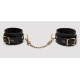 Заказать Черные оковы на ноги Bound to You Faux Leather Ankle Cuffs