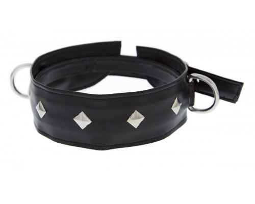 Заказать Полиуретановый ошейник с пуклями и D-кольцами Collar with Studs