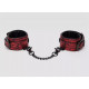 Заказать Красно-черные наручники Reversible Faux Leather Wrist Cuffs