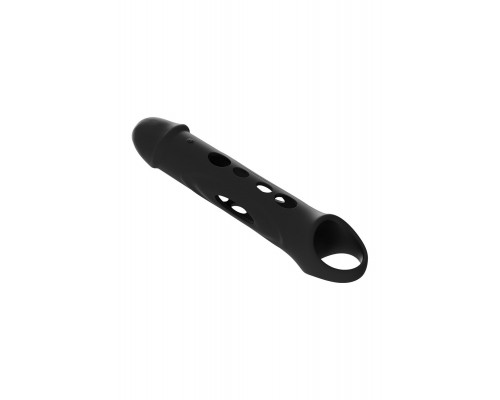 Черная насадка-удлинитель Vibrating Extender With Remote с вибрацией