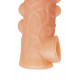 Заказать Телесная закрытая насадка с шишечками Cock Sleeve 008 Size S - 13,8 см.