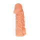 Заказать Телесная закрытая насадка с венками Cock Sleeve Size L - 17,6 см.