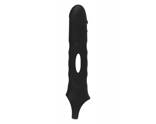 Черная насадка-удлинитель Vibrating Extender With Remote с вибрацией