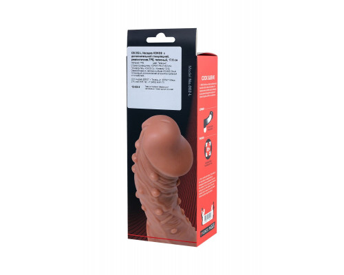 Заказать Насадка на фаллос с отверстием для мошонки EXTREME SLEEVE - 17,6 см.
