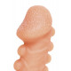 Заказать Телесная закрытая насадка с шишечками Cock Sleeve 008 Size S - 13,8 см.