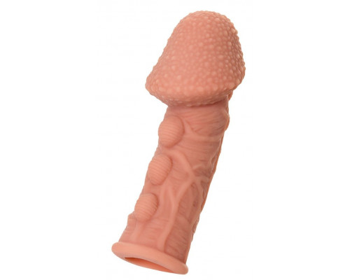 Заказать Насадка на фаллос с пузыриками, венками и ребристостью Extreme Sleeve 009 M-size - 14,7 см.