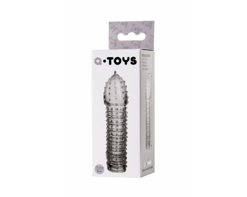 Заказать Прозрачная закрытая насадка на пенис TOYFA A-Toys - 15,2 см.