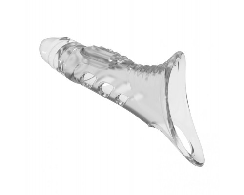 Прозрачная насадка на пенис - 22 см.