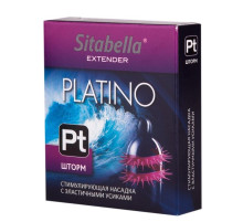 Стимулирующая насадка со спиралью из усиков Platino  Шторм