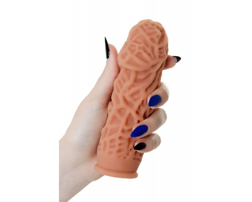 Заказать Насадка на фаллос с рельефными складочками Extreme Sleeve 012 M-size - 14,7 см.