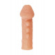 Заказать Телесная закрытая насадка с шишечками Cock Sleeve 008 Size S - 13,8 см.