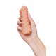 Заказать Телесная закрытая насадка с шариками Cock Sleeve 010 Size S - 13,8 см.