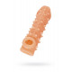 Заказать Телесная закрытая насадка с пупырышками Cock Sleeve Size M - 15,6 см.