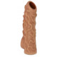 Заказать Телесная насадка с венками и открытой головкой Nude Sleeve S - 10 см.