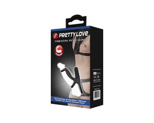 Заказать Черная вибронасадка на пенис Vibrating Penis Sling