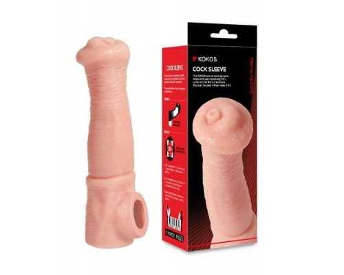 Заказать Телесная фантазийная насадка на член Cock Sleeve Size L