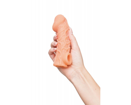 Заказать Телесная закрытая насадка с венками Cock Sleeve Size M - 15,6 см. Заказать Телесная закрытая насадка с венками Cock Sleeve Size M - 15,6 см.