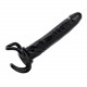 Заказать Чёрная насадка-фаллос для двойного проникновения INFLATABLE DILDO SLIM DONG  - 13,5 см.