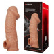 Заказать Телесная насадка на фаллос с отверстием для мошонки EXTREME SLEEVE - 17,6 см.