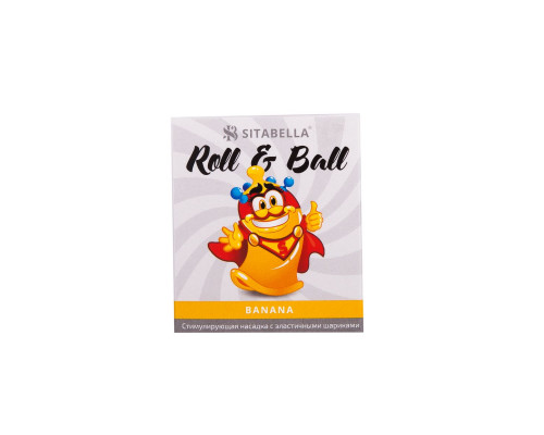 Заказать Стимулирующий презерватив-насадка Roll   Ball Banana