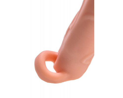 Заказать Телесная удлиняющая насадка с подхватом - 19 см.