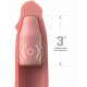 Телесная вибронасадка на член 3  Vibrating Mega X-tension with Remote - 22,9 см.