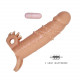 Заказать Телесная удлиняющая вибронасадка Penis Sleeve Connor - 17 см.