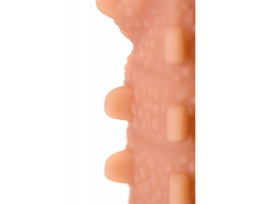 Насадка на фаллос с шипами и продолговатыми бугорками Extreme Sleeve 004 S-size - 12,7 см.