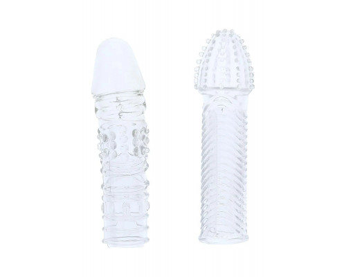 Заказать Комплект из 2 прозрачных насадок на пенис PENIS EXTENDER PACK