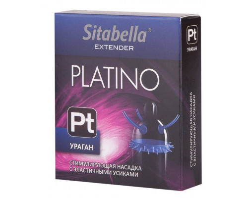 Заказать Стимулирующая насадка с усиками и шипиками Platino  Ураган