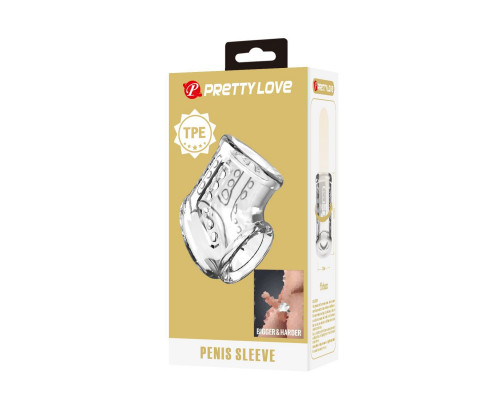 Прозрачная насадка на пенис и мошонку