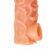Заказать Телесная закрытая насадка с венками Cock Sleeve Size M - 15,6 см.