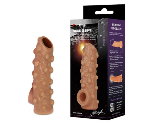 Заказать Телесная насадка с бугорками и открытой головкой Nude Sleeve M - 12 см. Заказать Телесная насадка с бугорками и открытой головкой Nude Sleeve M - 12 см.