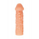 Заказать Телесная закрытая насадка с шершавой головкой Cock Sleeve Size L - 17,6 см.