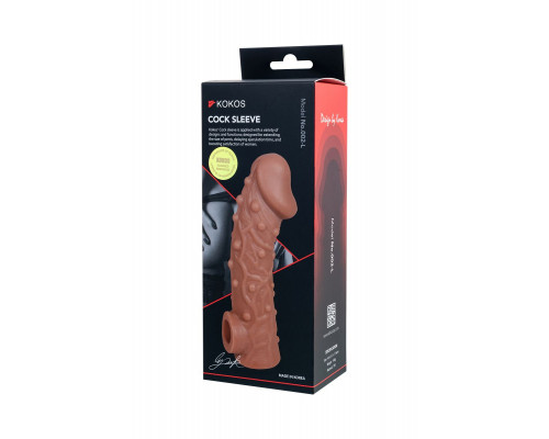 Заказать Насадка на фаллос с отверстием для мошонки EXTREME SLEEVE - 17,6 см.